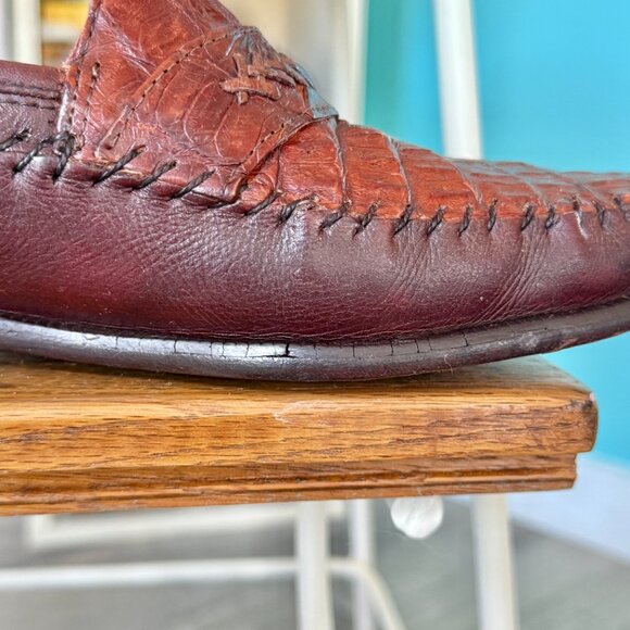 Florsheim Imperial Genuine Caiman Alligator Leather Loafer (size 10) - Picture 12 of 12